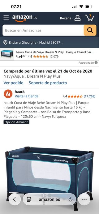 Cuna de Viaje Hauck Dream N Play