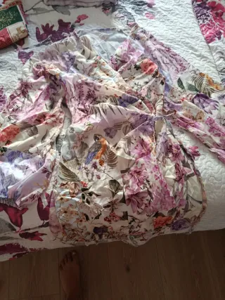 Vestido floral rosa y morado