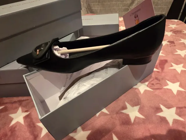 Zapatos planos piel cordero C.Paravano negros