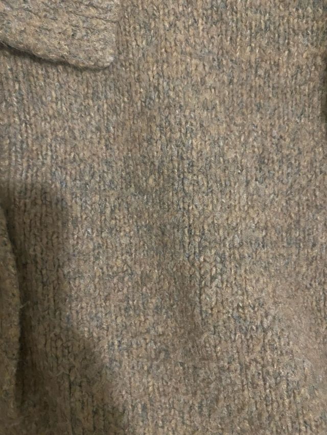 Jersey Zara Marrón Abotonado Cuello Polo