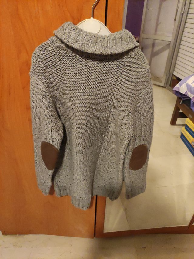 Jersey niño gris trenzado