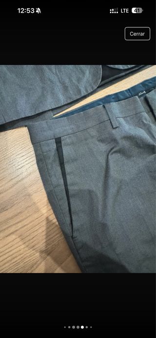 Traje Zara Man cuadros T.44