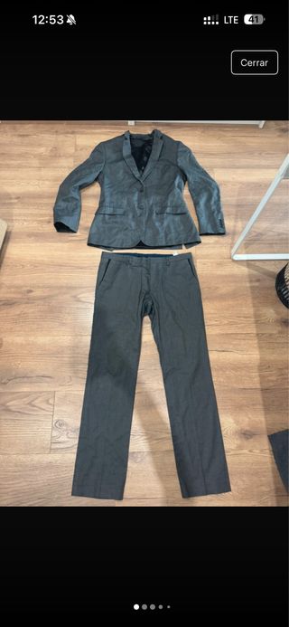 Traje Zara Man cuadros T.44
