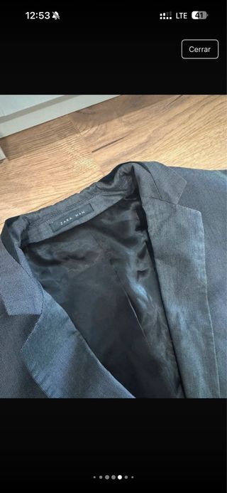 Traje Zara Man cuadros T.44