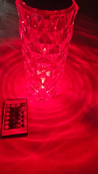 Lámpara LED de cristal con mando