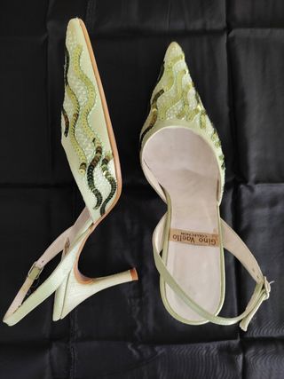 Zapatos de fiesta de color verde