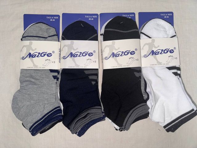 Calcetines de algodón transpirables talla 40-46