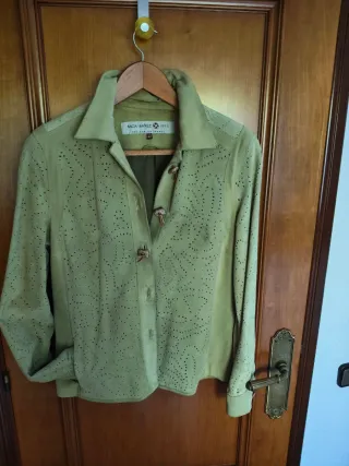 Chaqueta Saga Ibáñez Ante Verde Talla 42