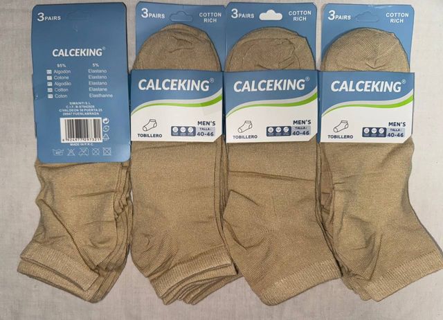 Calcetines tobilleros algodón cómodos talla 40-46