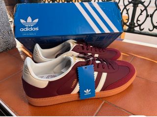 Adidas Samba Mujer Rojo y Blanco