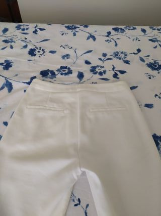 Pantalón Zara Mujer Blanco Talla XS