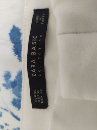 Pantalón Zara Mujer Blanco Talla XS