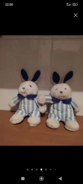 Peluche Conejito Pijamas Rayas