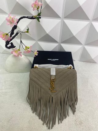 Bolso Saint Laurent Beige Flecos