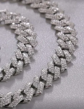 Collana cubana argento uomo donna