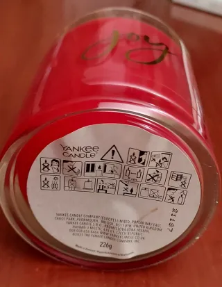 Yankee Candle Joy vetro rosso