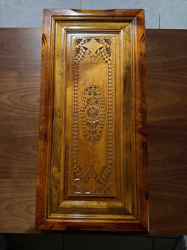 Backgammon de madera con dragones