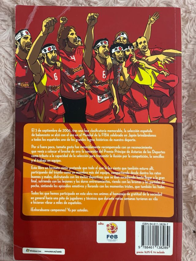 Adaptación gráfica del éxito del baloncesto esp...