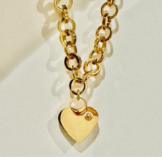 Pulsera Lotus Dorada Corazón Circonita