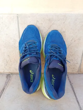 Scarpe Asics blu e verdi