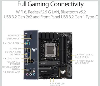 Placa Base ASUS TUF Gaming B650M-PLUS AM5 DDR5 