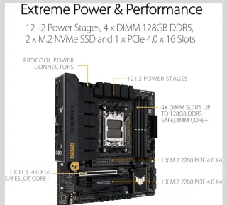 Placa Base ASUS TUF Gaming B650M-PLUS AM5 DDR5 
