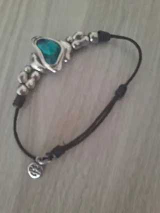 Pulsera Ciclon Plata y Turquesa