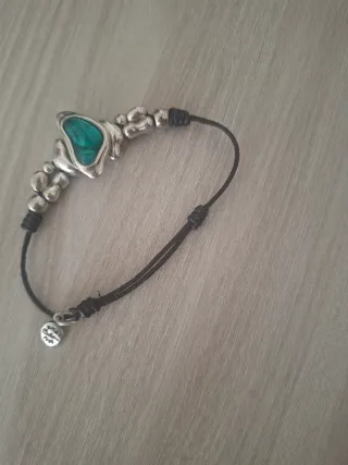 Pulsera Ciclon Plata y Turquesa