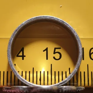 Anillo Acero y Piedras Negras - Ref. 2510112220