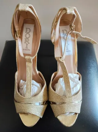 Sandalias Dori Diseño Fiesta Doradas