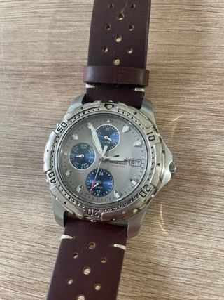Reloj Lotus Cronógrafo Marrón y Plateado