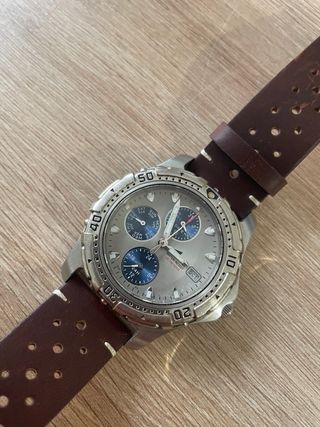 Reloj Lotus Cronógrafo Marrón y Plateado