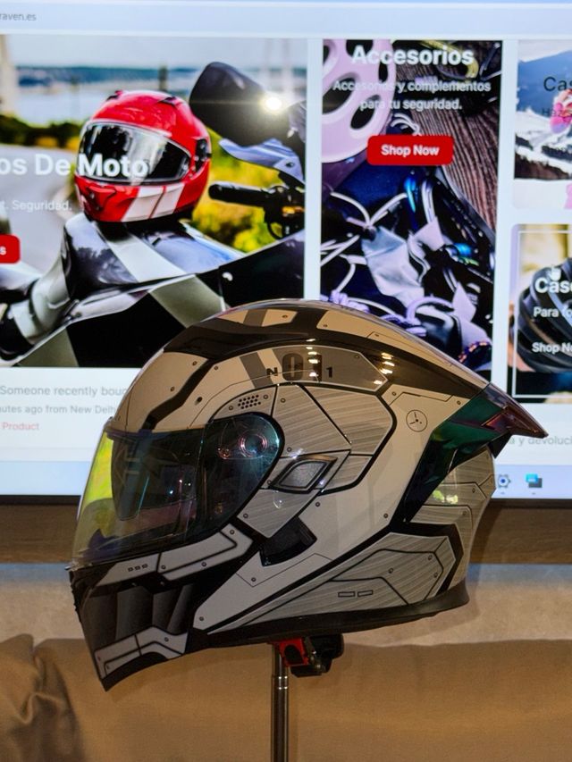 Casco TALLA L + intercomunicador + visesa + guante