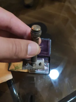 Maquinilla Afeitar Gillette Antigua + Cuchillas