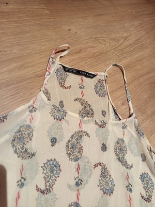 Camiseta Zara gasa S estampada