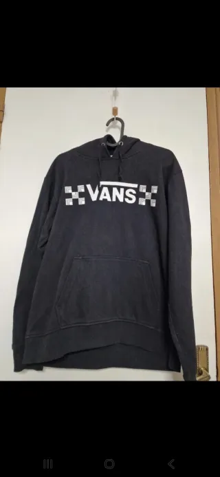 Sudadera Vans Negra con Logo Checker