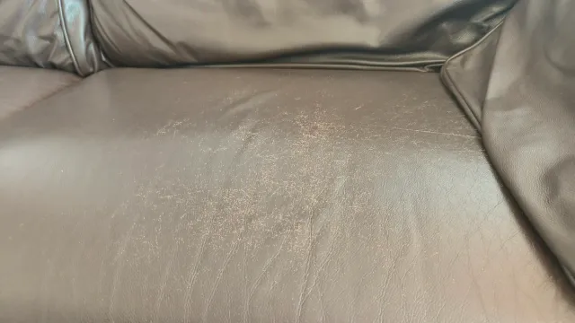 Sofá de piel 3 plazas marrón