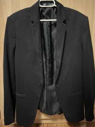 Americana Zara Negra Hombre