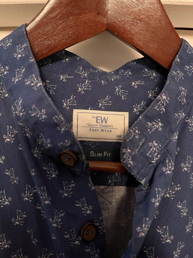 Camisa Easy Wear Cuello Mao Estampada