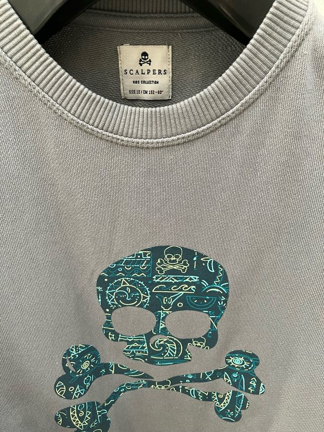 Sudadera Scalpers Talla 12 Estampado Calavera