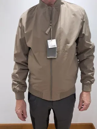 Cazadora bomber beige M
