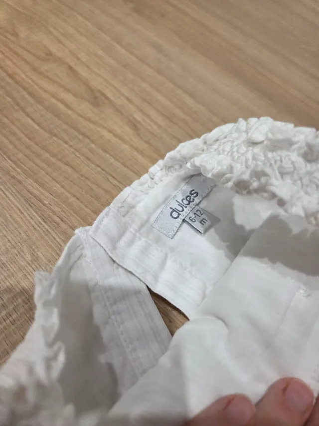 Vestido y braguita blanca bebé