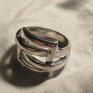 Anillo de Acero cuatro lineas. - Ref. 2510112230