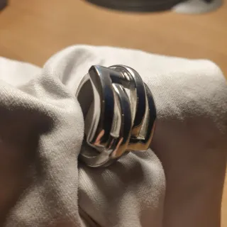 Anillo de Acero cuatro lineas. - Ref. 2510112230