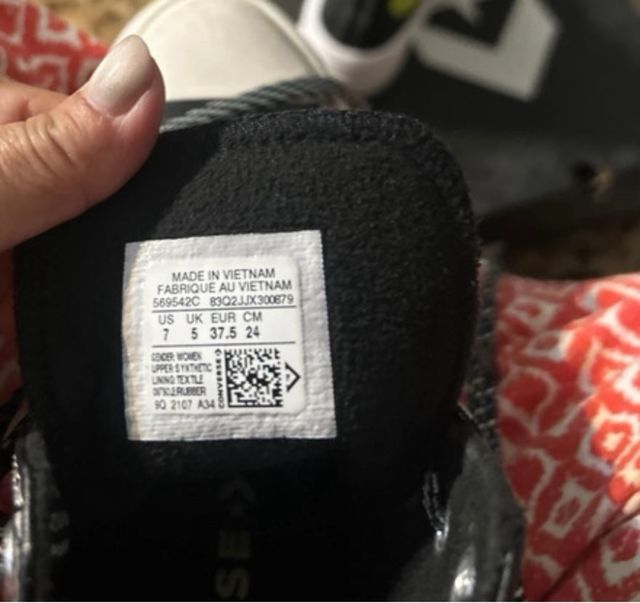 Converse plataforma negras talla 38