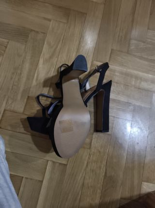 Zapatos de fiesta negros tacón, 
Sin estrenar 