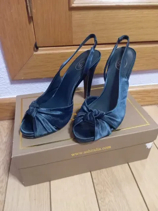 Zapatos de tacón ASH color verde azulado