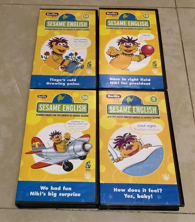 Lote 4 VHS Sesame English Berlitz
