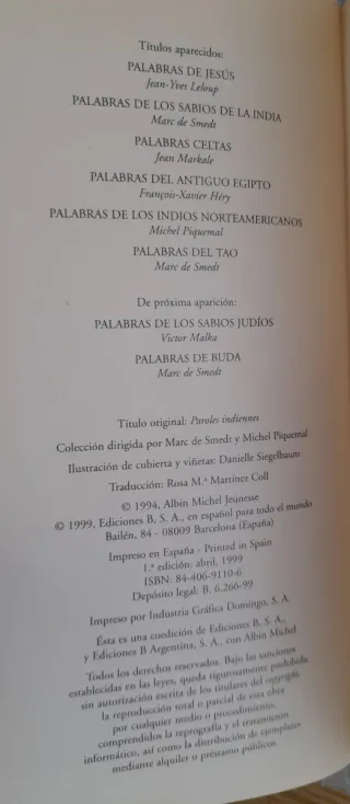 Palabras de Los Indios Norteamericanos