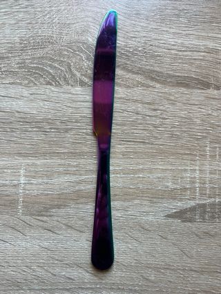 Set cubiertos arcoíris acero